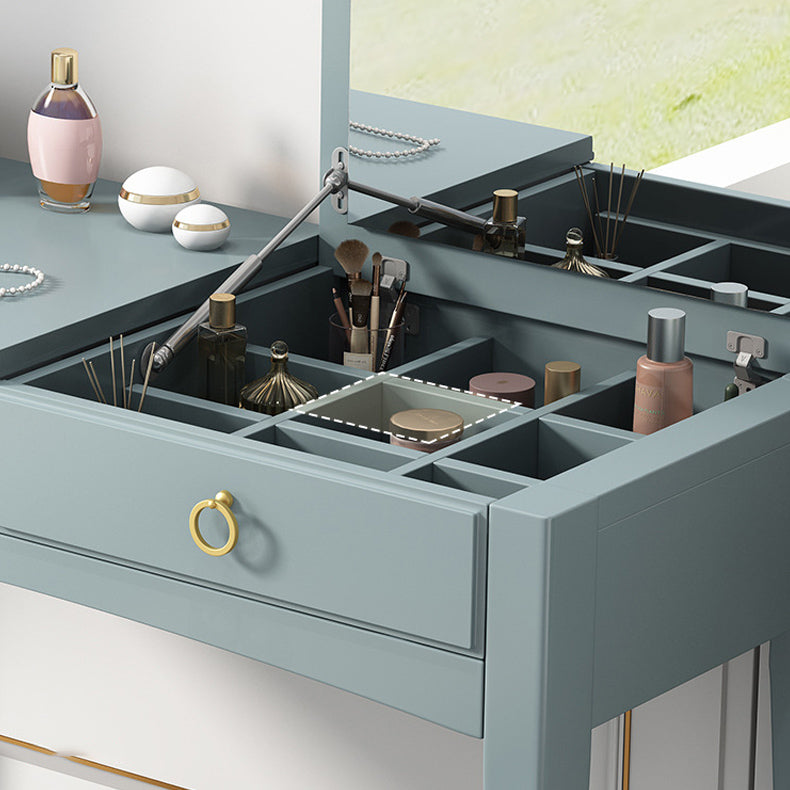 Flip Single Mirror Dressing Table39.37" One Drawer Vanity Table