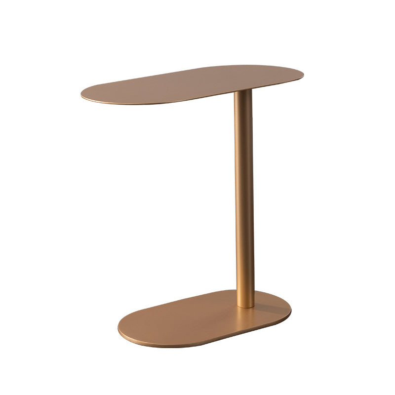 Gold Oval Accent Side Table Mid-Century Metal C Side End Table
