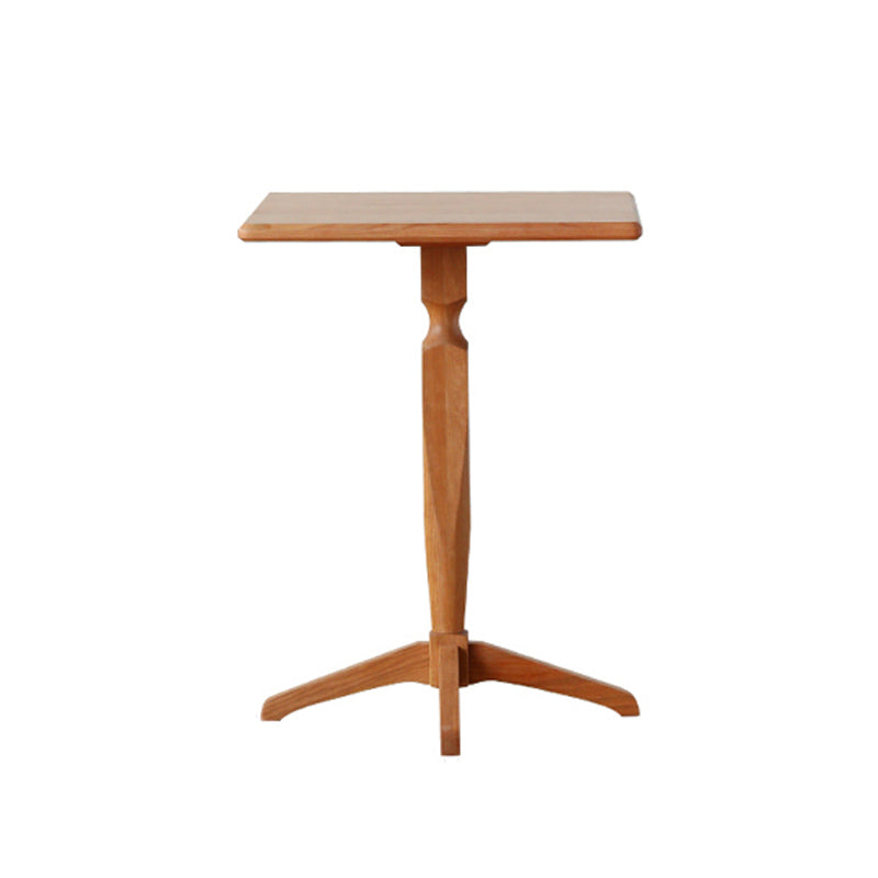 Modern Solid Wood End Table Pedestal Corner Table for Living Room