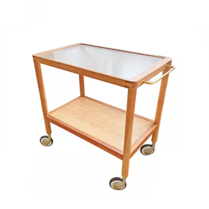 Modern Rectangular End Table Double Tier Corner Table with Storage