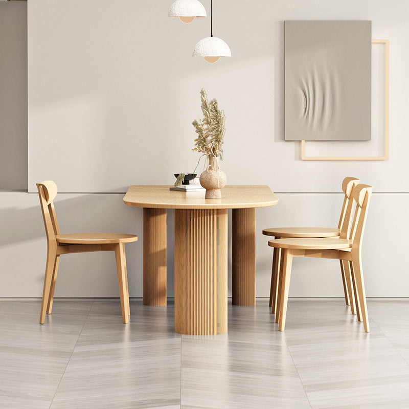 Modern Style Wood Dining Table 3 Legs Dinette Table for Dining Room