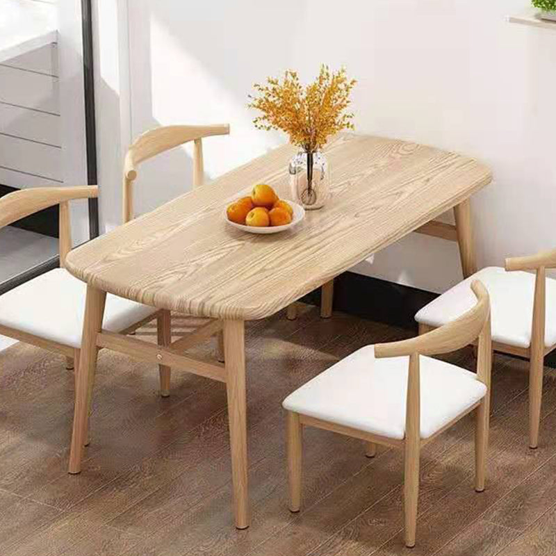 Modern Style Wood Dining Table 4 Legs Dining Table for Dining Room
