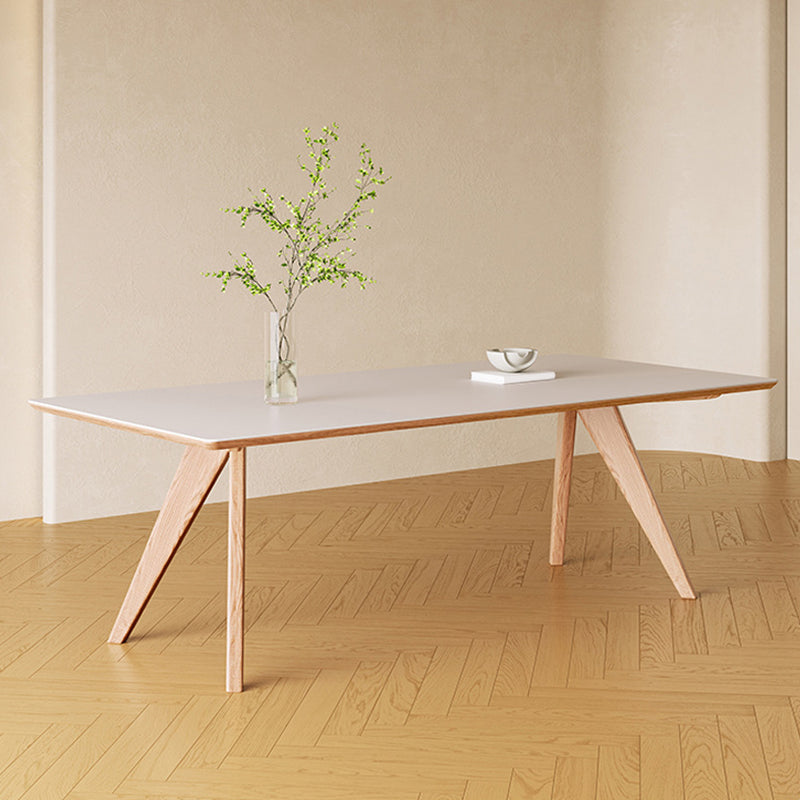 Medieval Modern Stone Dining Table 4 Ash Legs Table for Dining Room