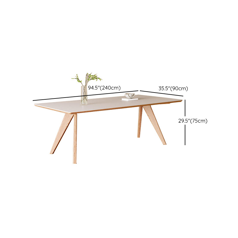 Medieval Modern Stone Dining Table 4 Ash Legs Table for Dining Room