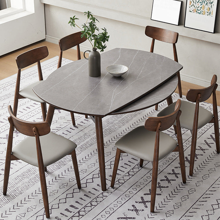 Modern Stone Dining Table 4 Ash Legs Dining Table for Dining Room