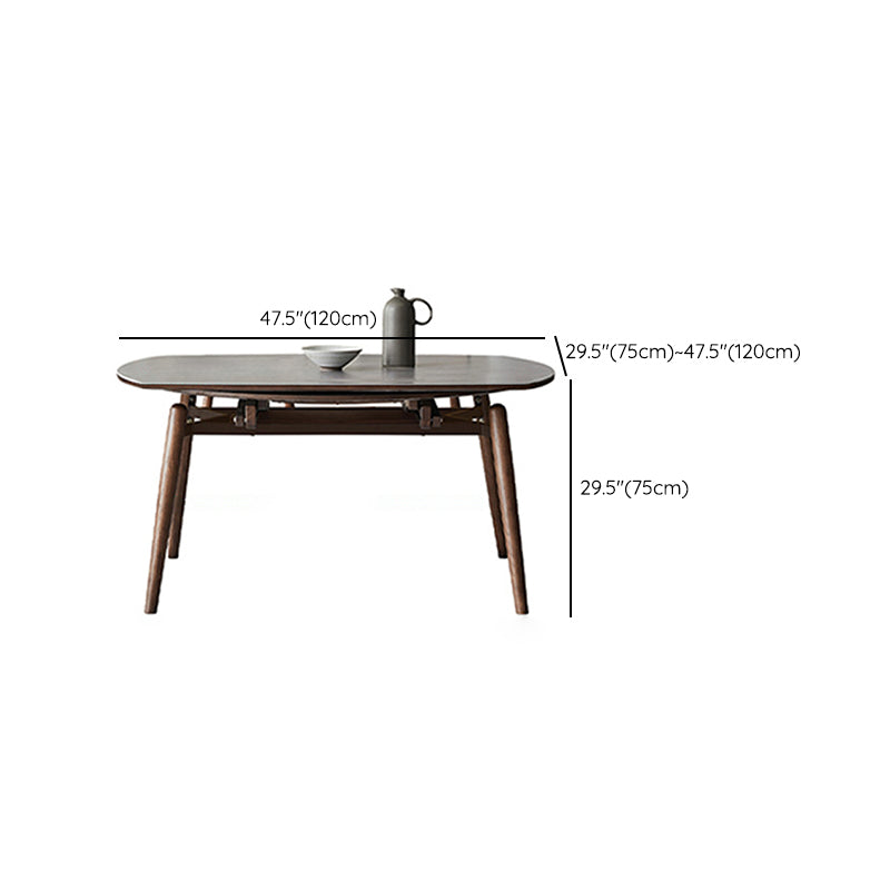 Modern Stone Dining Table 4 Ash Legs Dining Table for Dining Room