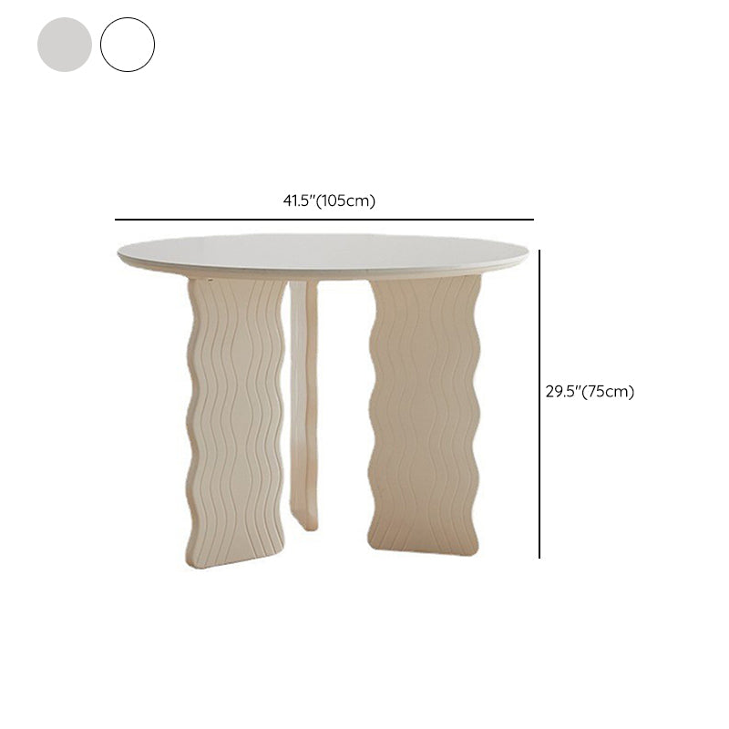 Modern Round Dining Table 3 White Legs Table for Dining Room