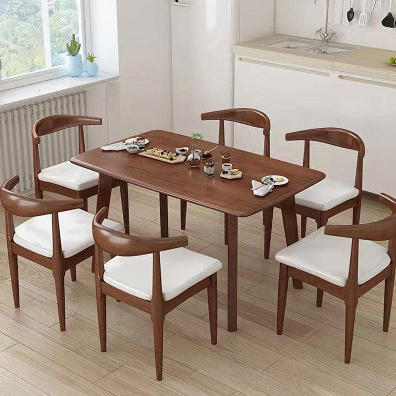 Solid Wood Dining Room Table Rectangle Dining Table for Kitchen