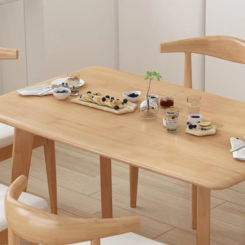 Solid Wood Dining Room Table Rectangle Dining Table for Kitchen
