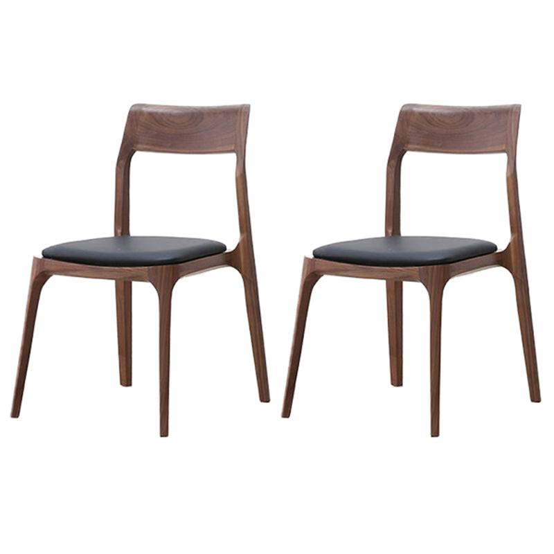 Contemporary 1/2/5/6 Pieces Furniture Round Solid Wood Dining Set in Brown