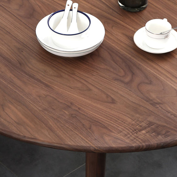 Contemporary 1/2/5/6 Pieces Furniture Round Solid Wood Dining Set in Brown