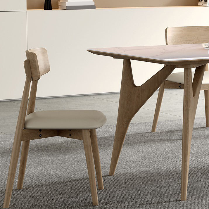 Contemporary Style 1/2/5/7 Pieces Dining Chairs Set Rectangle Stone Furniture in White