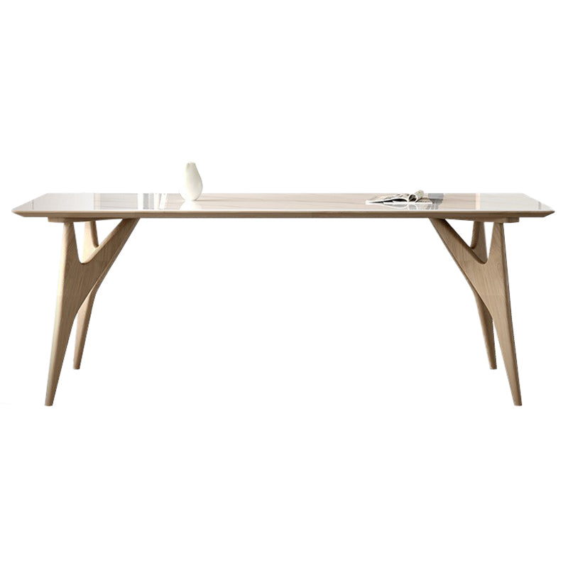 Contemporary Style 1/2/5/7 Pieces Dining Chairs Set Rectangle Stone Furniture in White