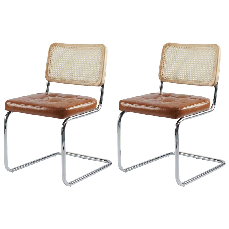 Cherry Wood Modern Dining Table Set 1/2/4 Pieces Brown Dinette Set