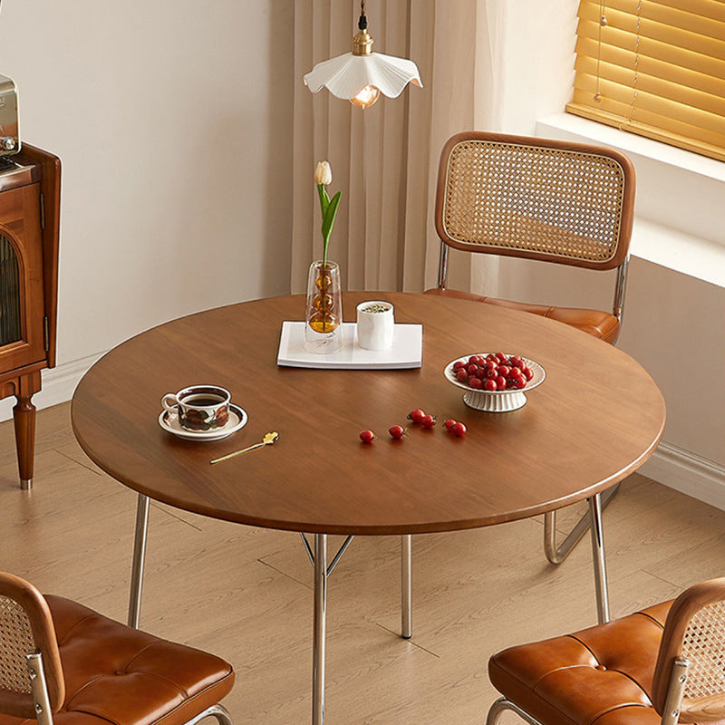 Cherry Wood Modern Dining Table Set 1/2/4 Pieces Brown Dinette Set