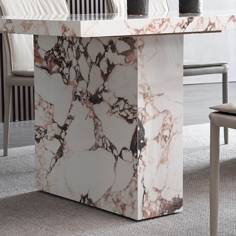 Stone Modern Dining Table Set 1/2/4/5/7 Pieces Dinette Set with Solid Back Chairs