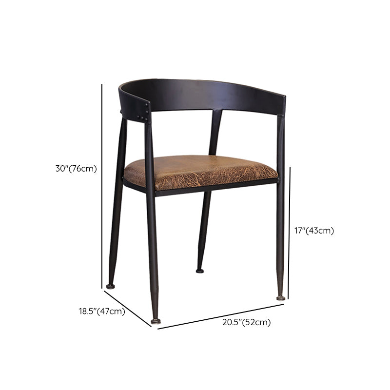 Fixed Industrial Dinette Set 1/5 Pcs Brown Solid Wood Furniture for Home