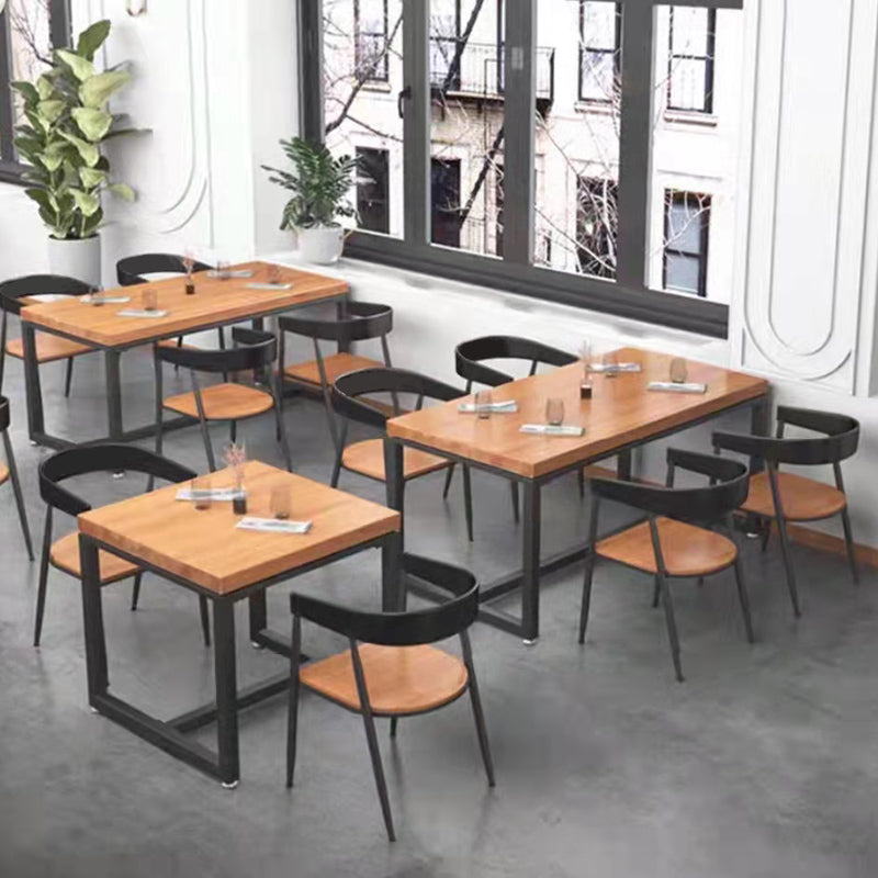 Industrial Rectangle Dining Table Set 1/4/5 Pcs Dinette Set for Home