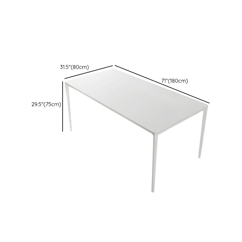Contemporary 1/2/5/7 Pieces Dining Chairs Set Stone Rectangle Furniture in White
