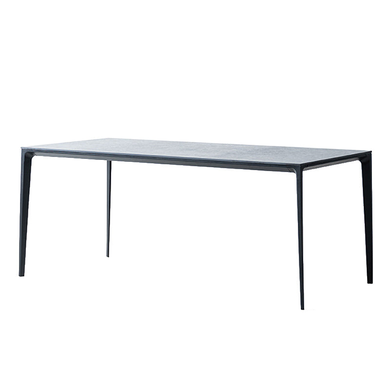 Contemporary Style 1/2/5/7 Pieces Dining Chairs Set Stone Rectangle Furniture in Gray