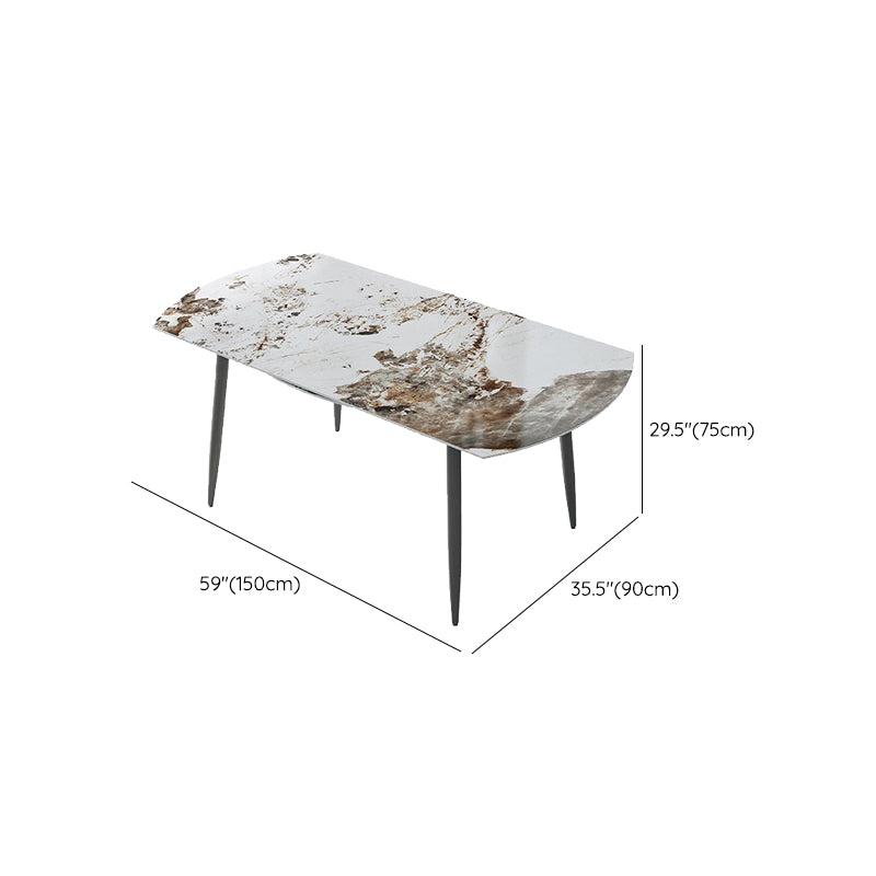 Contemporary Stone Dining Table Kitchen Dinner Table with 4-foot