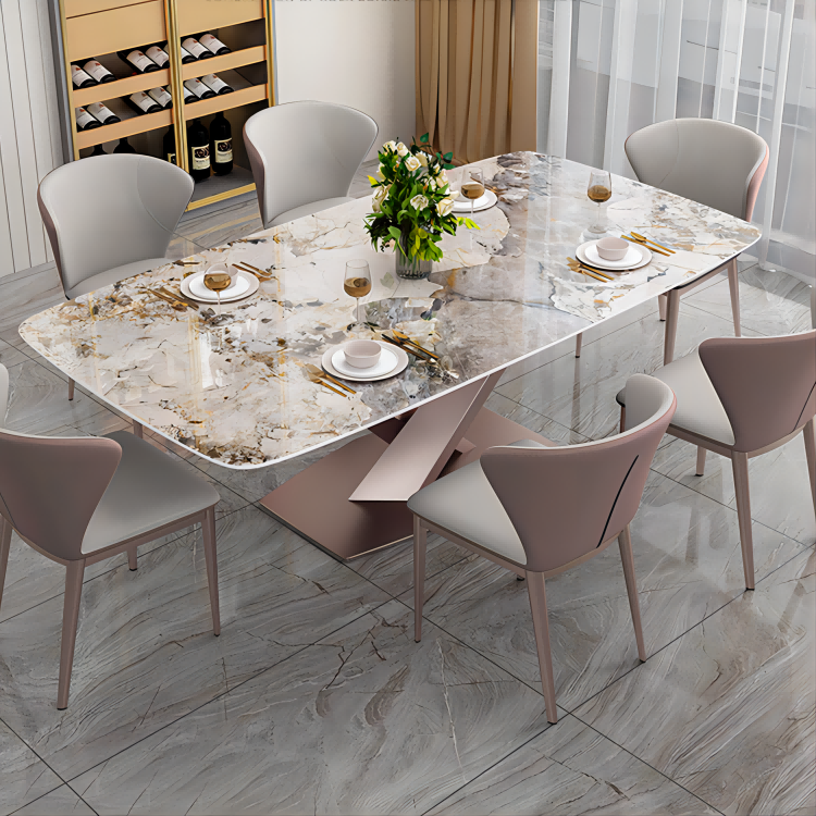 Dining Room Dinner Table Contemporary Dining Table with Pedestal Base