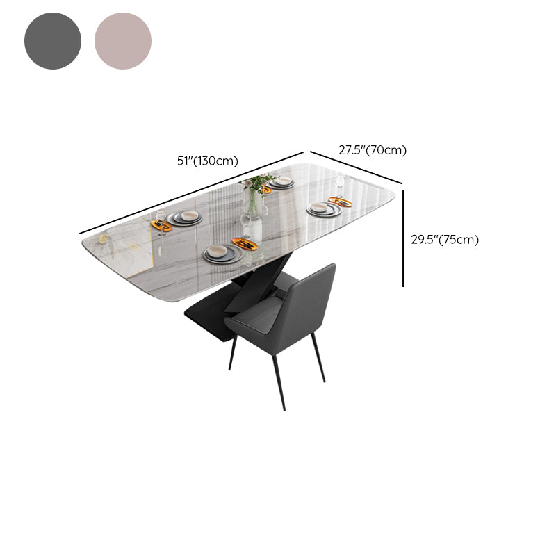 Dining Room Dinner Table Contemporary Dining Table with Pedestal Base