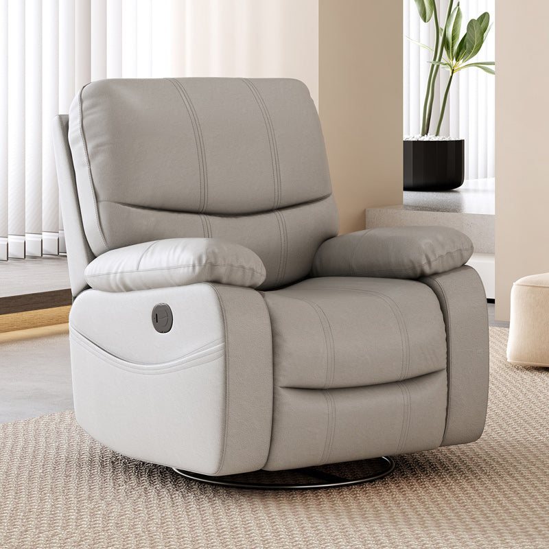 Contemporary Rocking Standard Recliner 35.4" Wide Solid Color Recliner Chair