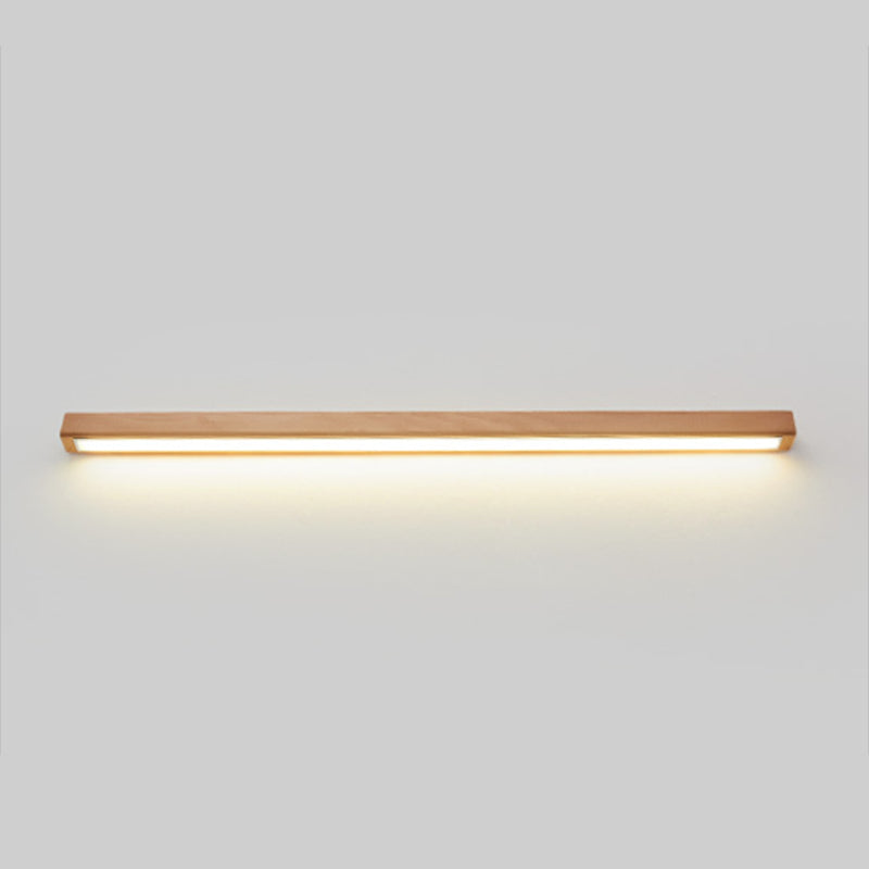 Nordic Linear Wall Light Fixture Simple Wooden Wall Light Sconce