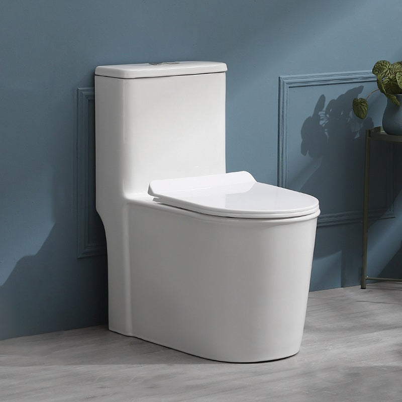 White Toilet Glazed Surface Modern All-In-One Toilet Bowl for Bathroom