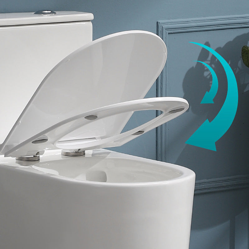 White Toilet Glazed Surface Modern All-In-One Toilet Bowl for Bathroom