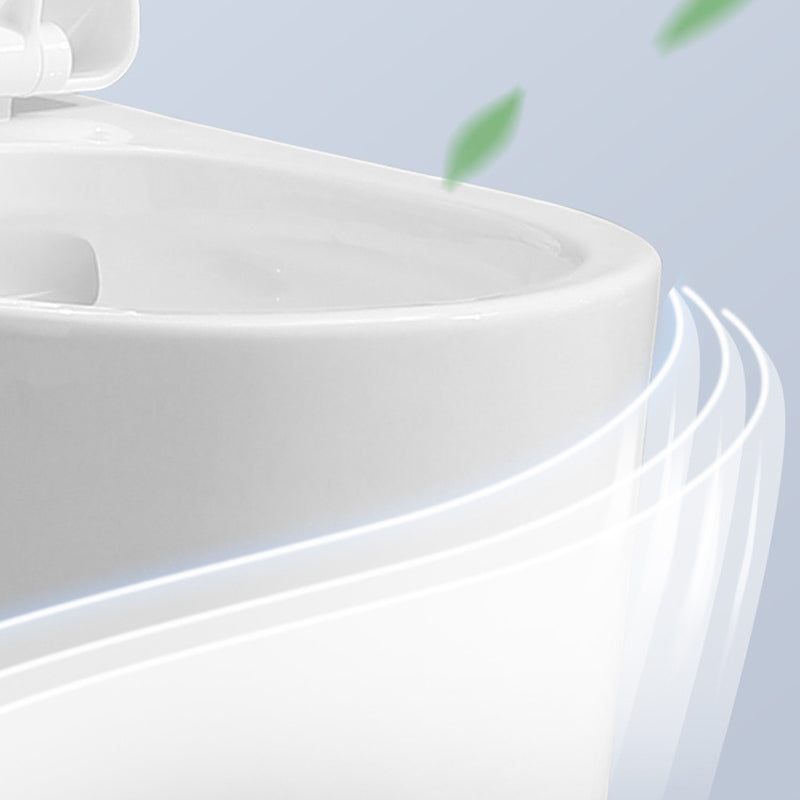 White Toilet Glazed Surface Modern All-In-One Toilet Bowl for Bathroom