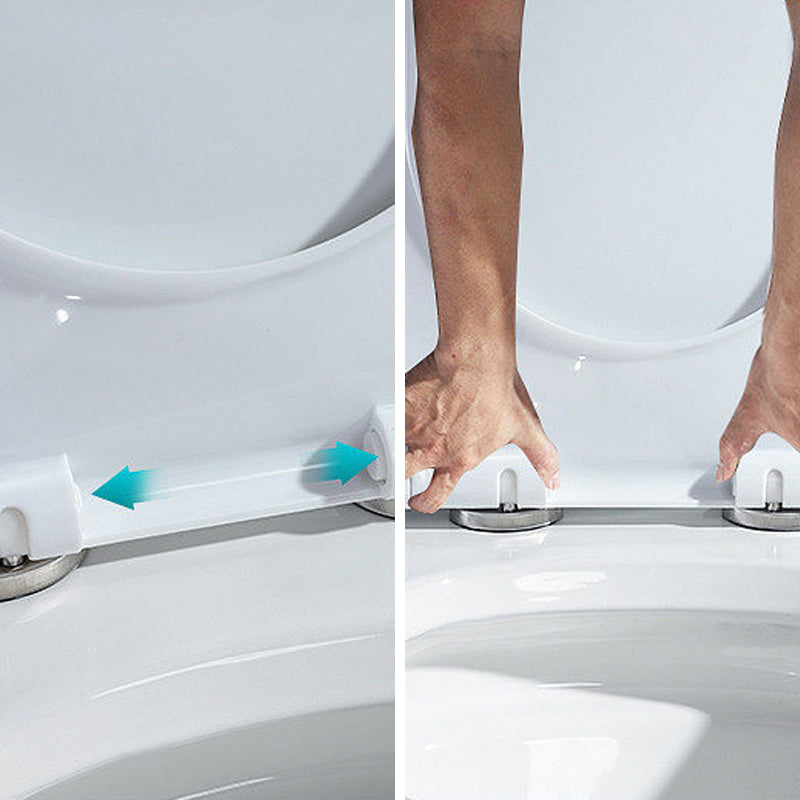 White Toilet Glazed Surface Modern All-In-One Toilet Bowl for Bathroom