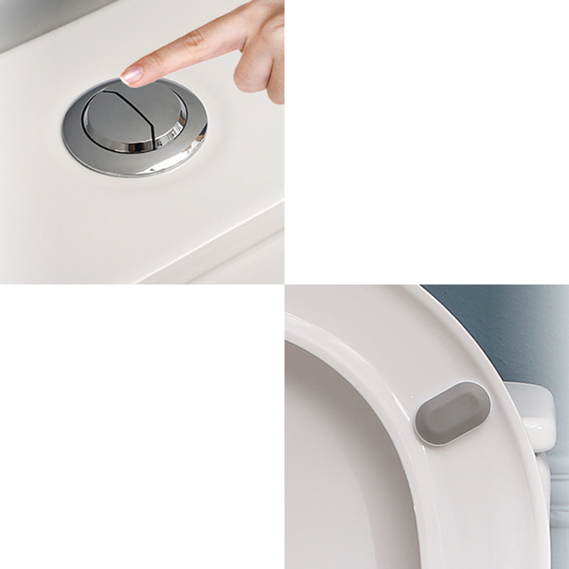 White Toilet Glazed Surface Modern All-In-One Toilet Bowl for Bathroom