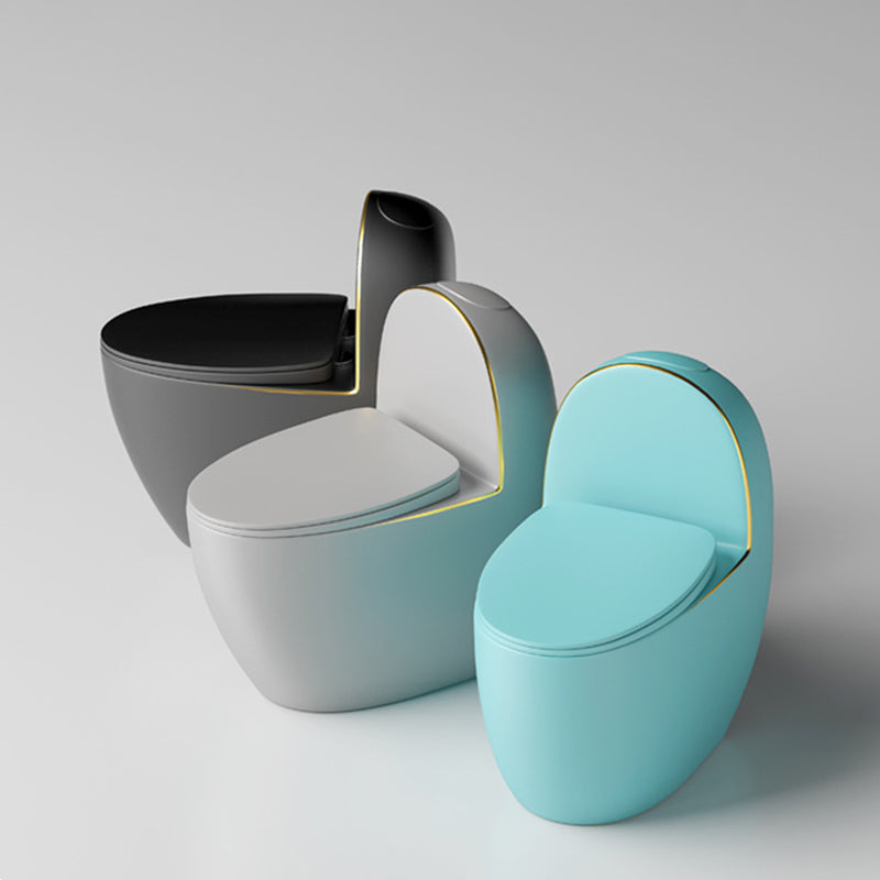 Polished Finish Floor Mounted Toilet Siphon Jet Modern Toilet Bowl