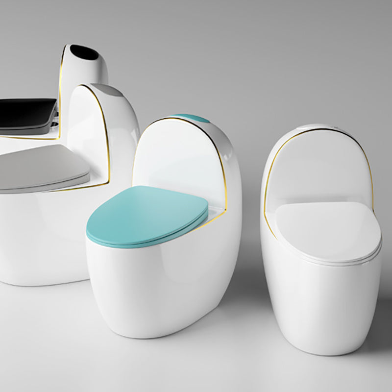 Polished Finish Floor Mounted Toilet Siphon Jet Modern Toilet Bowl