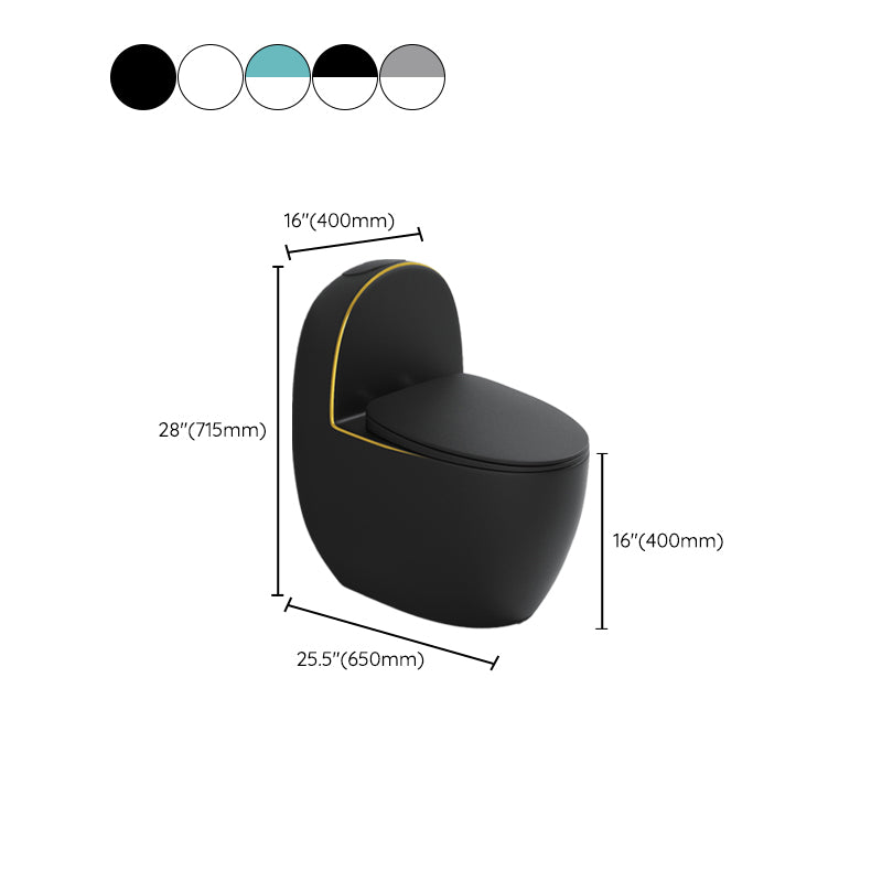 Polished Finish Floor Mounted Toilet Siphon Jet Modern Toilet Bowl