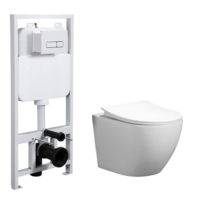 Modern Wall Hung Toilet Bowl One-Piece Urine Toilet with Seat for Washroom