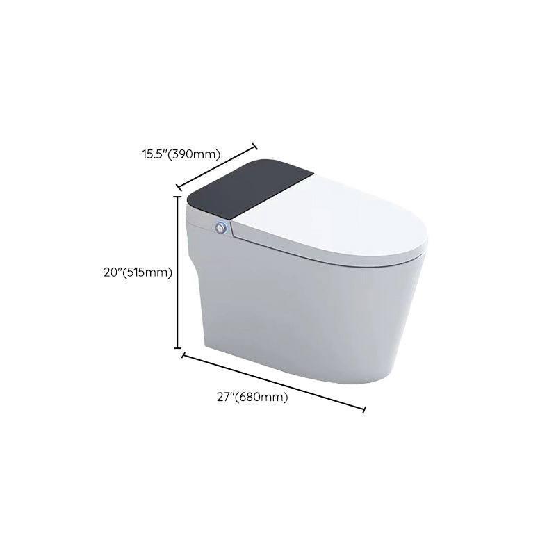 Elongated ABS Siphon Jet Toilet Bowl White One Piece Toilet with Heated Seat