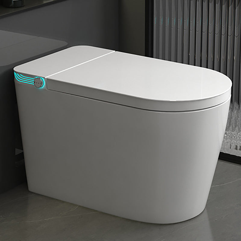 Contemporary Siphon Jet Toilet Bowl Polished Finish All-In-One Toilet