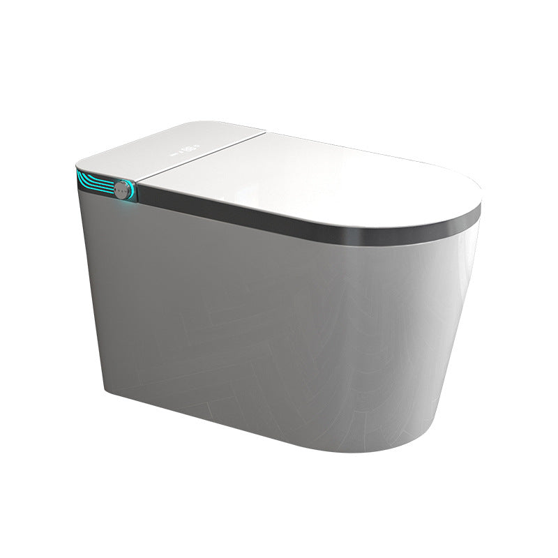 Contemporary Siphon Jet Toilet Bowl Polished Finish All-In-One Toilet