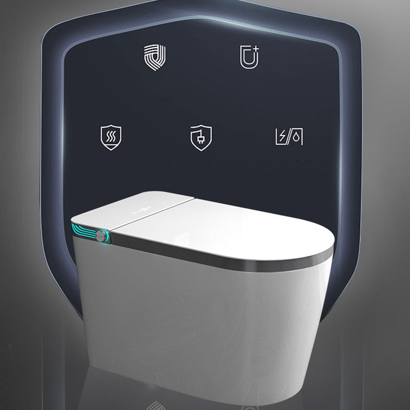 Contemporary Siphon Jet Toilet Bowl Polished Finish All-In-One Toilet