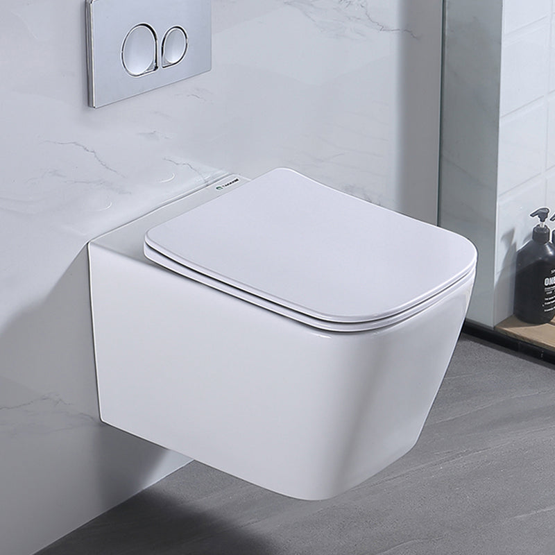 Modern Wall Hung Toilet Bowl 1-Piece Urine Toilet with Seat for Washroom