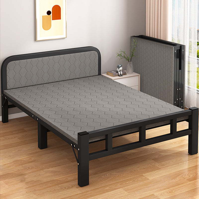Contemporary Metal Frame Standard Bed, Foldable Bed for Bedroom