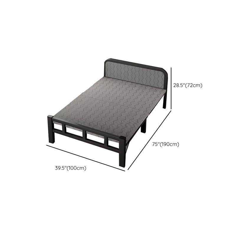 Contemporary Metal Frame Standard Bed, Foldable Bed for Bedroom