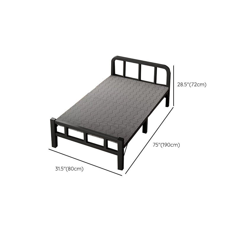 Contemporary Metal Frame Standard Bed, Foldable Bed for Bedroom
