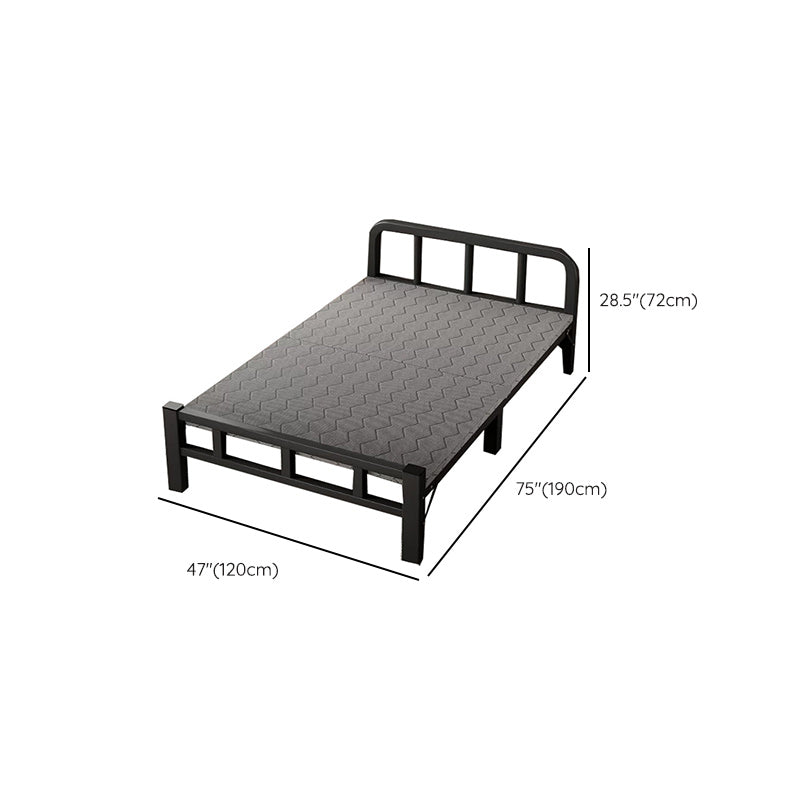 Contemporary Metal Frame Standard Bed, Foldable Bed for Bedroom
