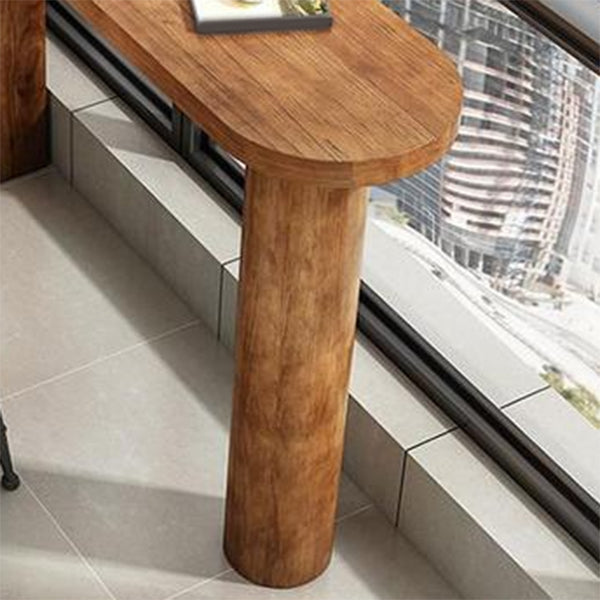 Industrial Style Wood 1/2 Pieces Bar Table Set Rectangle Bar Table for Home