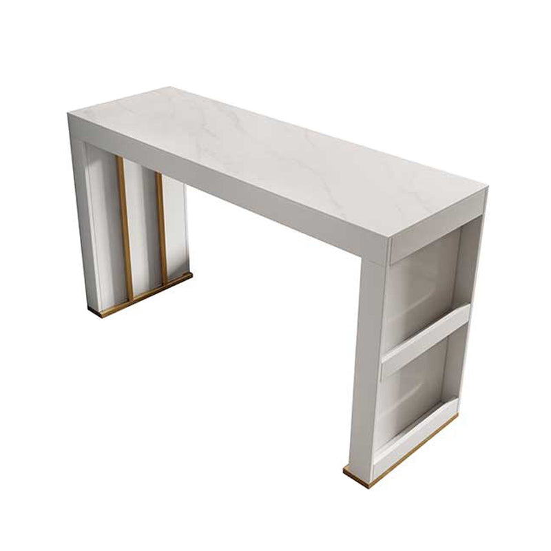 Stone Bar Table Set Modern Style Rectangle 1/2/3 Pieces Bar table with Backless Stools