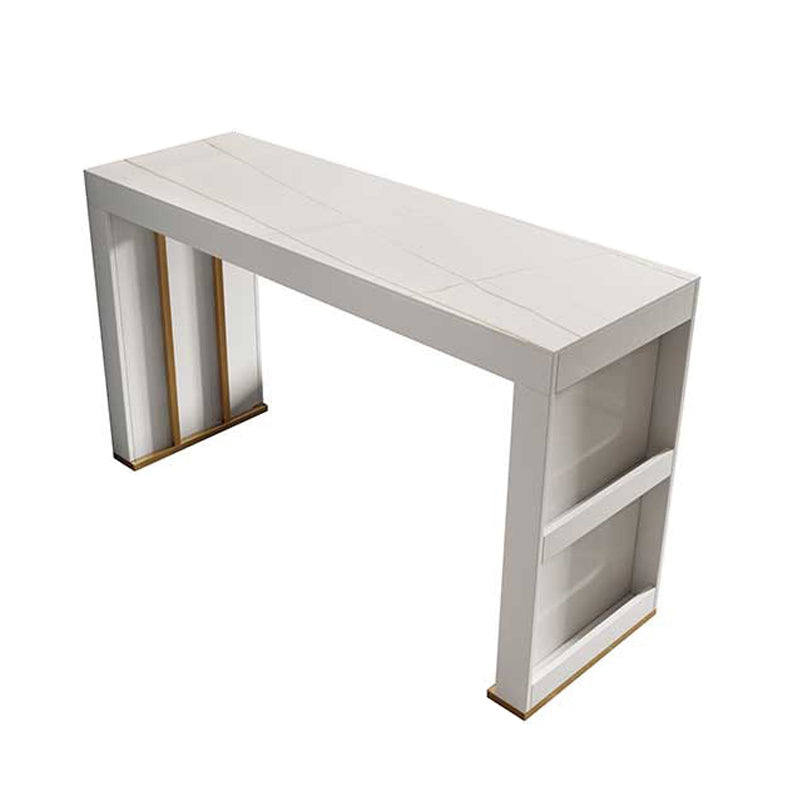 Stone Bar Table Set Modern Style Rectangle 1/2/3 Pieces Bar table with Backless Stools